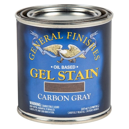 General Finishes 1/2 Pt Carbon Gray Gel Stain Oil-Based Heavy Bodied Stain CHP